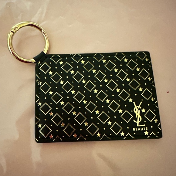 Yves Saint Laurent Accessories - YSL Beauté Black and Gold Keychain Mirror